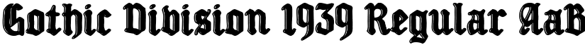 Gothic Division 1939 Regular font