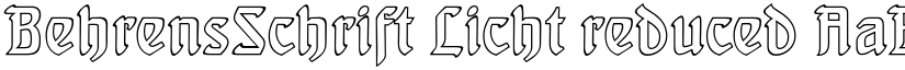 BehrensSchrift Licht reduced font