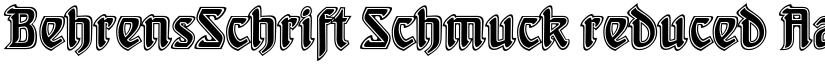 BehrensSchrift Schmuck reduced font