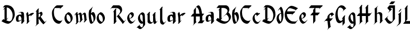 Dark Combo Regular font