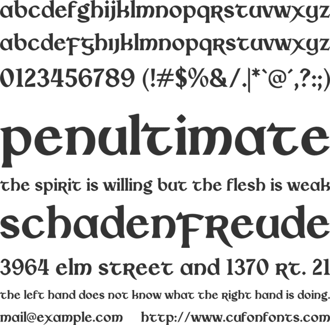 Celtrick font preview