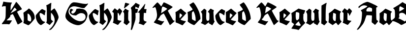 Koch-Schrift Reduced Regular font