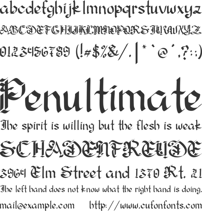 Blackseed font preview