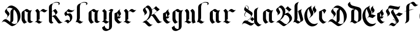 Darkslayer Regular font