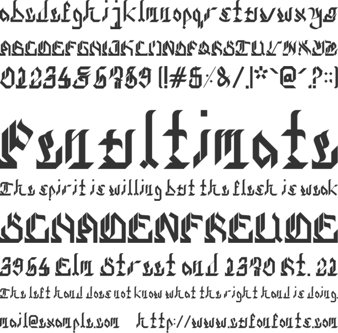 Darkmoon font preview