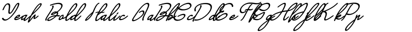 Yeah Bold Italic font