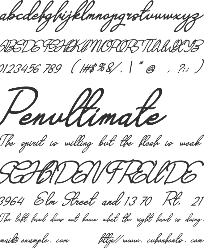 Yeah font preview
