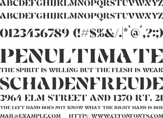 Catherova font preview