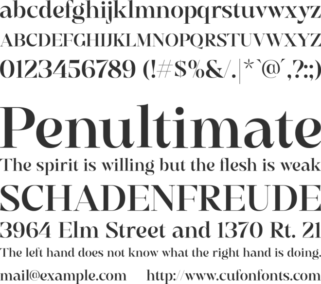 Elegante Classica font preview
