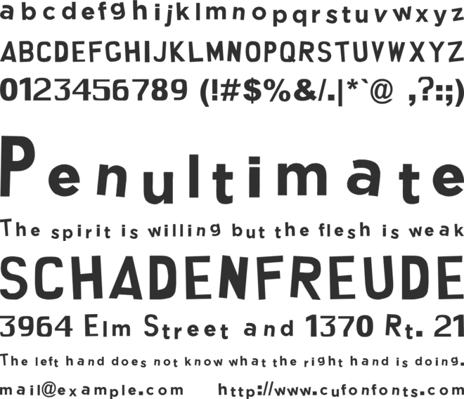 South Park with lowercase font preview