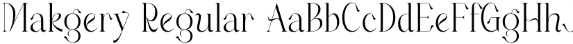 Makgery Regular font