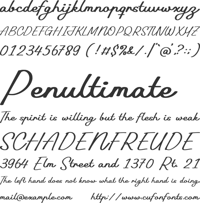 Jackson California font preview