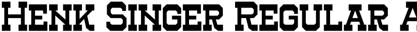 Henk Singer Regular font
