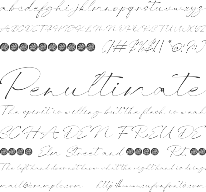 Bhasline font preview