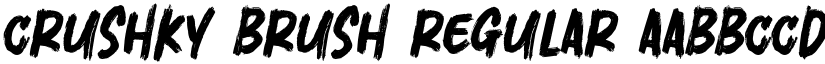 Crushky Brush Regular font
