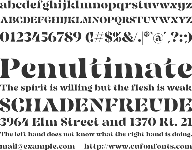 Avestrage font preview