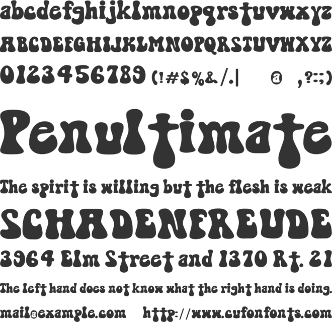 Sooky 70s font preview