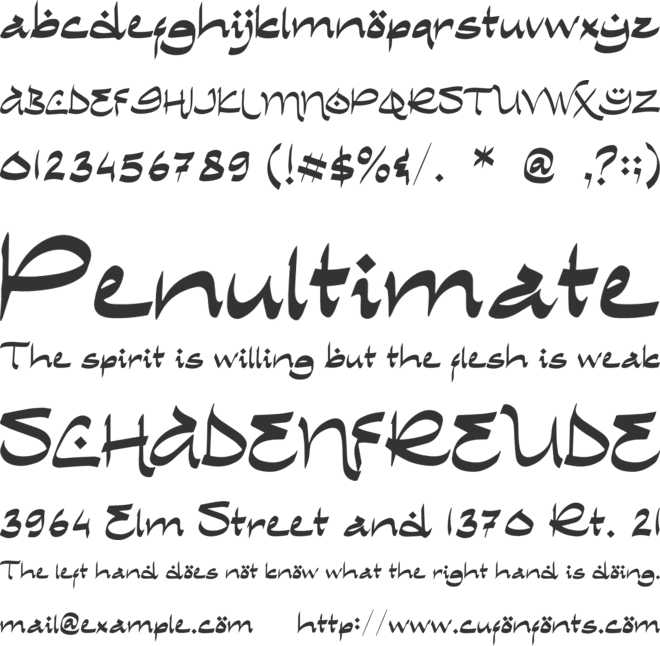 Rubaith font preview