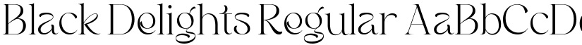 Black Delights Regular font