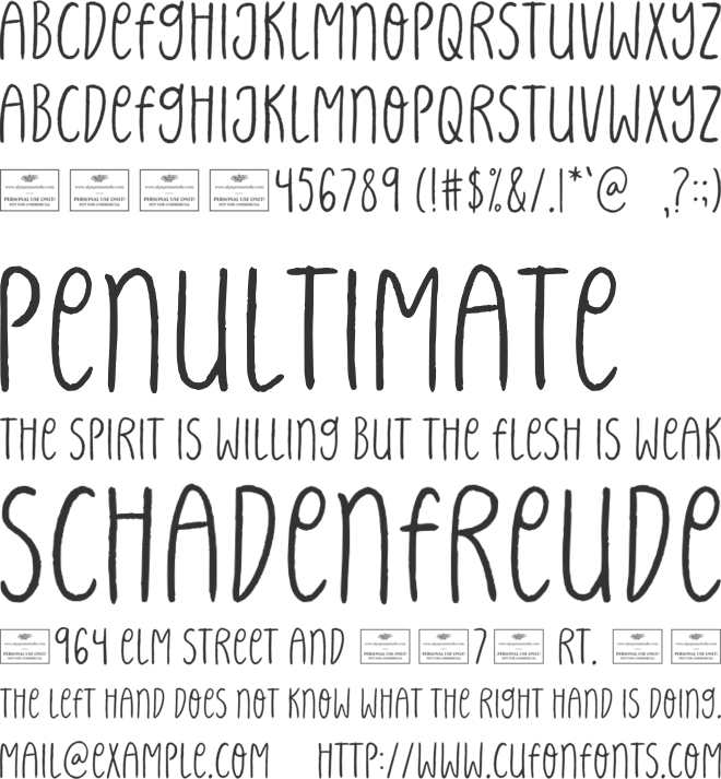Butterflies font preview