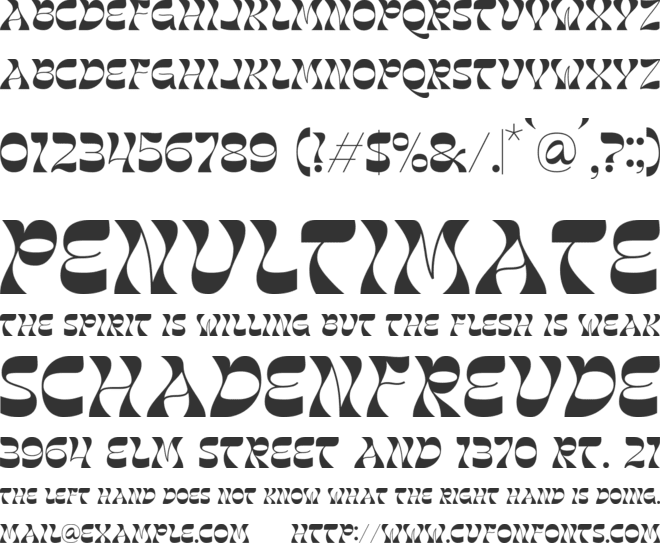 Aveneur font preview