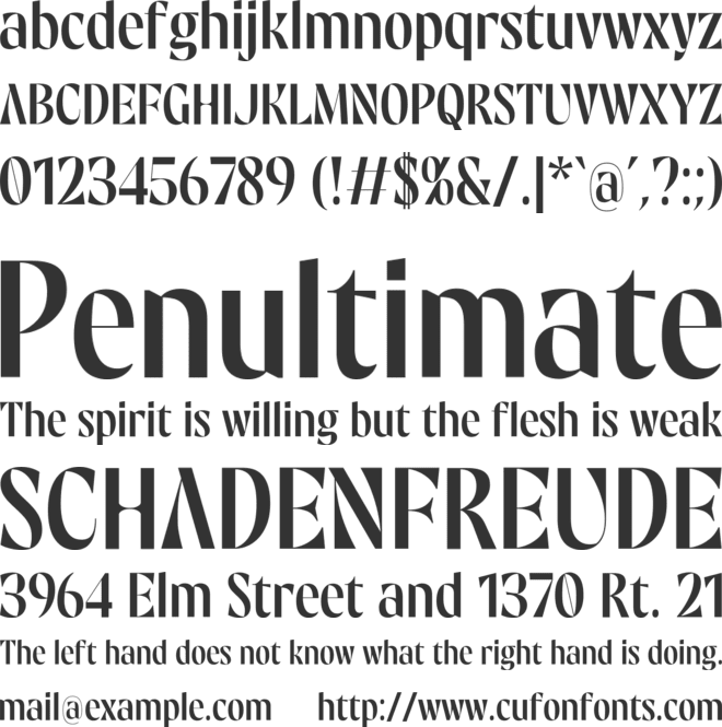AVENTENA font preview