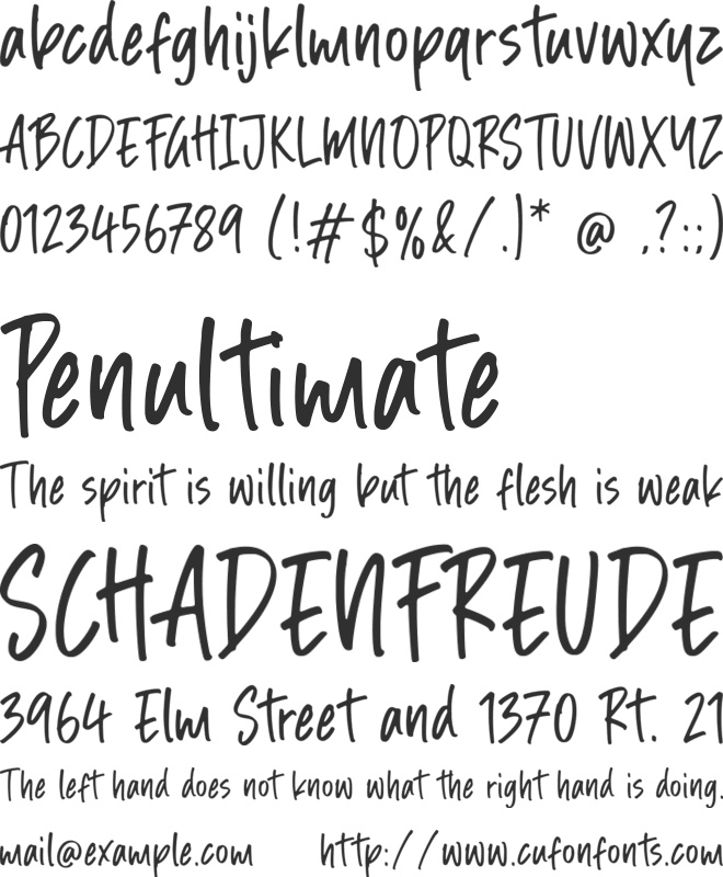 Summer Notes font preview