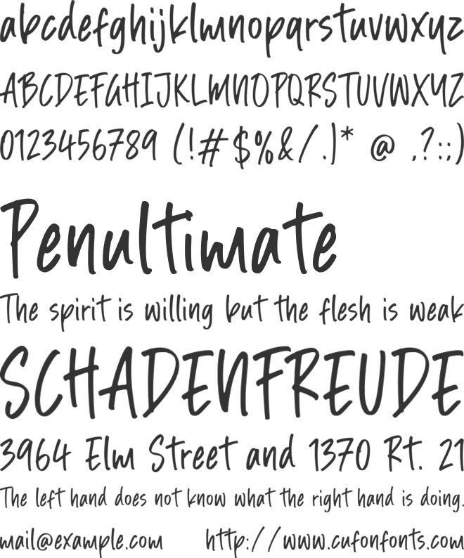 Summer Notes font preview