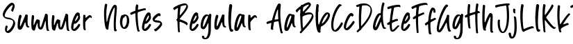 Summer Notes Regular font