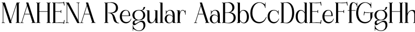 MAHENA Regular font