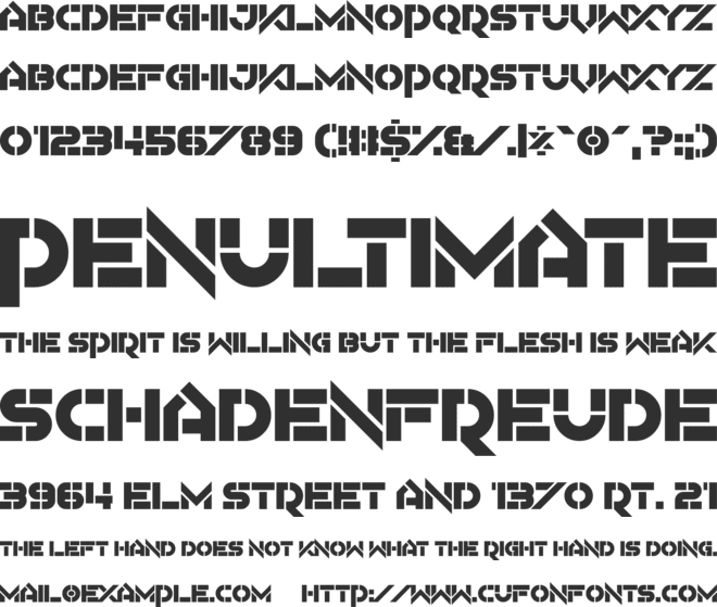 Mothercode font preview