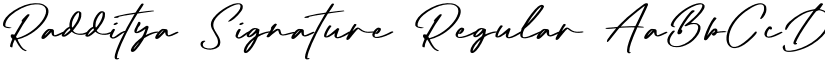 Radditya Signature Regular font