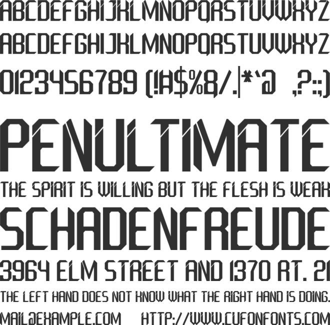 Oversa font preview