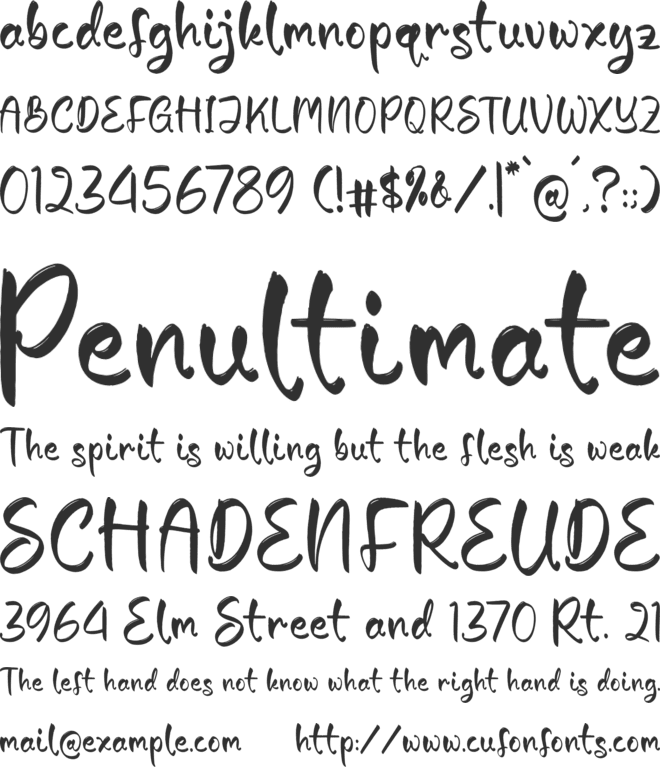 Gafstery font preview