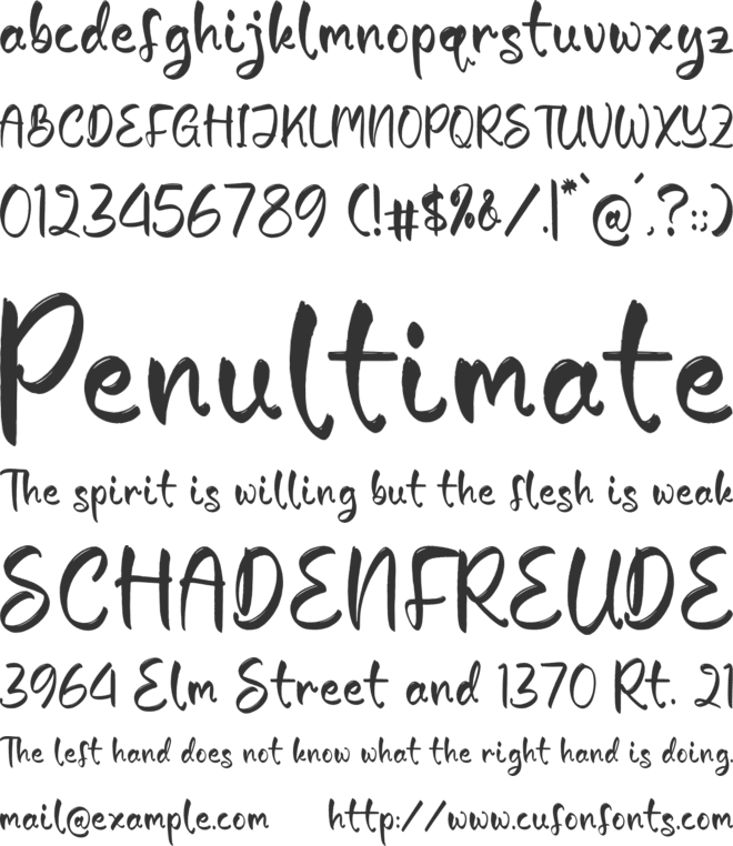 Gafstery font preview