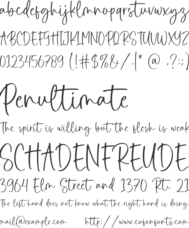 Whitestar font preview