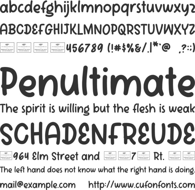 Unfolding font preview
