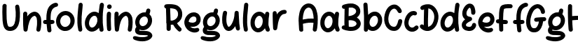 Unfolding Regular font