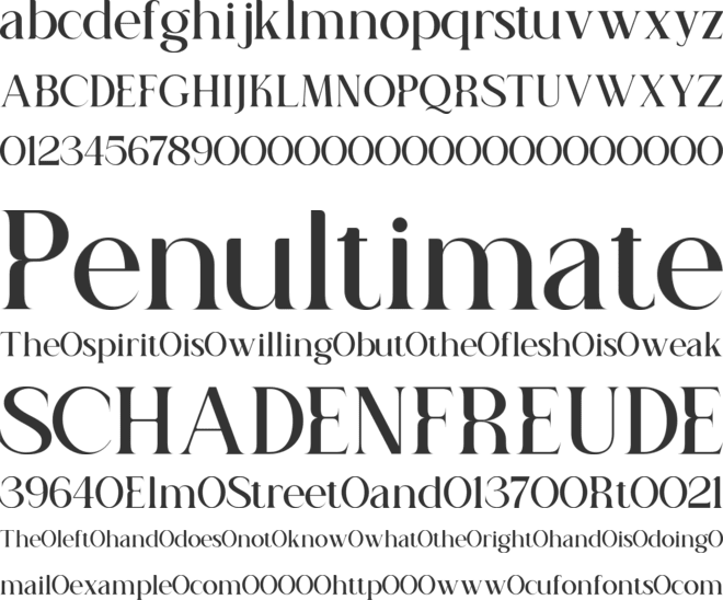 The Ladybach font preview