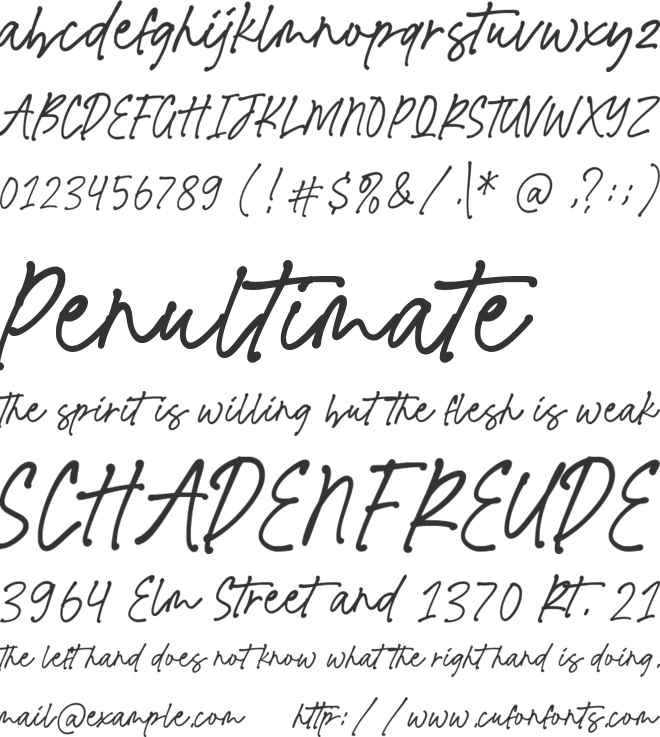 Mindgraph font preview