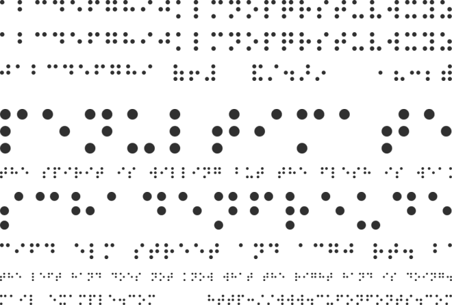 Braille CC0 font preview