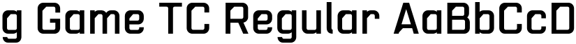 g Game TC Regular font