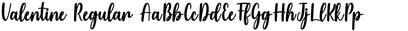 Valentine Regular font