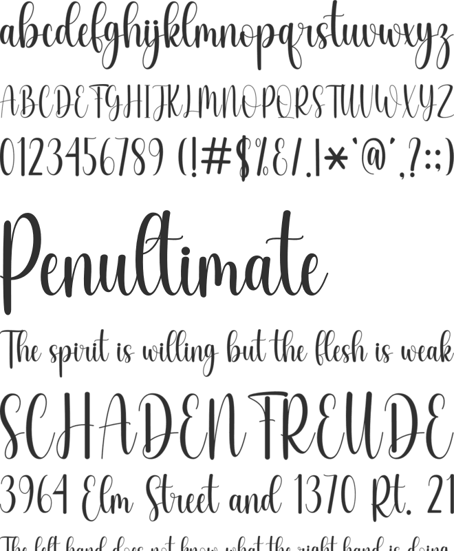 Beauty Darling font preview