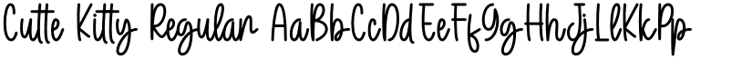 Cutte Kitty Regular font