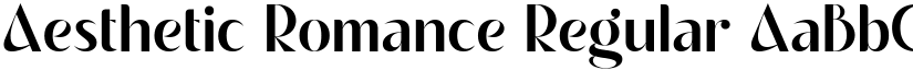 Aesthetic Romance Regular font