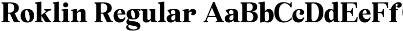 Roklin Regular font