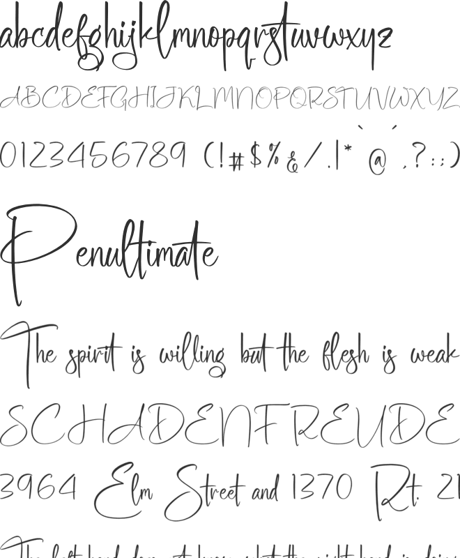 Golden Notes font preview