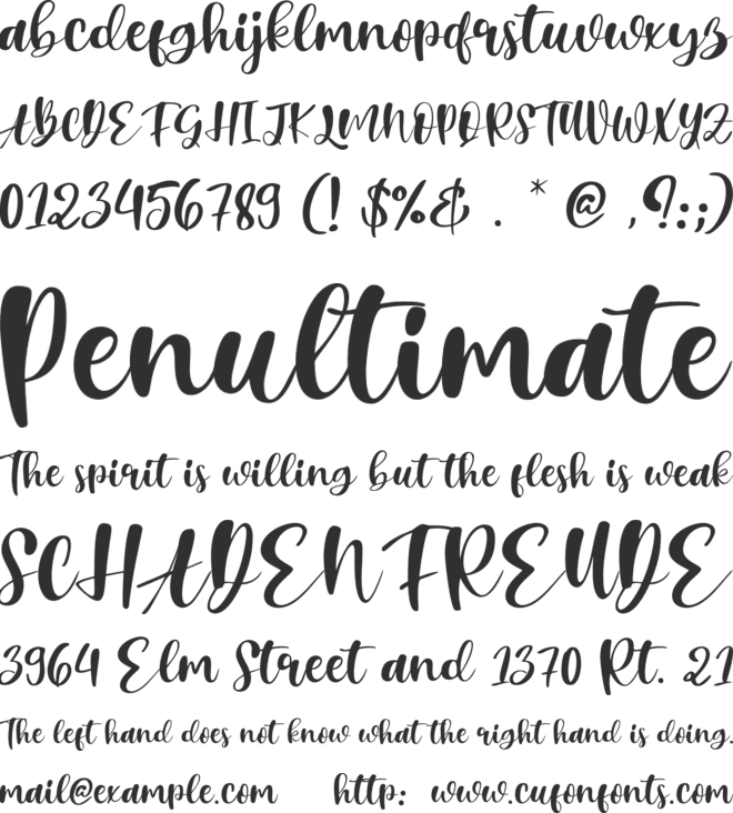 Mother Happy font preview