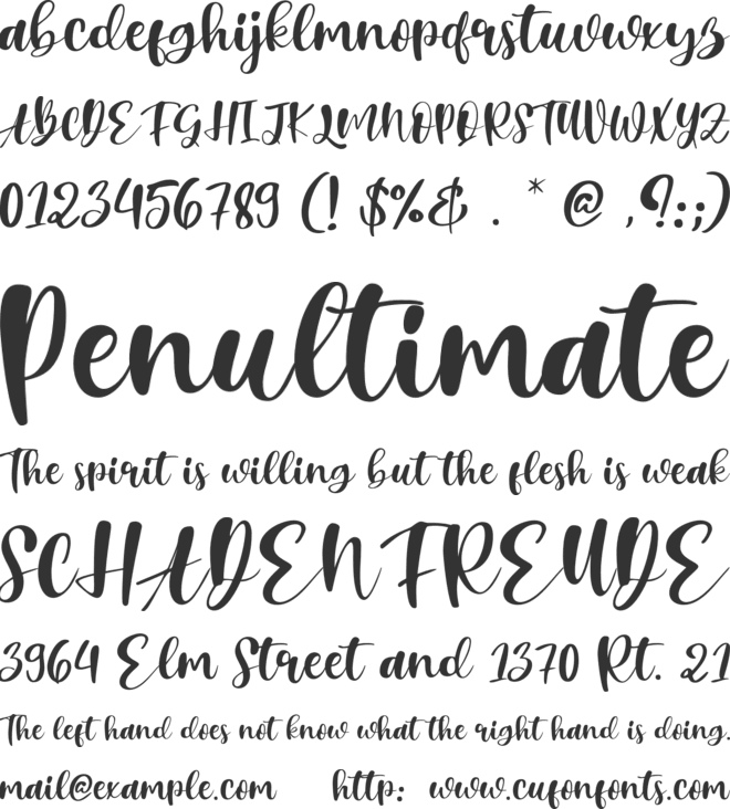 Mother Happy font preview